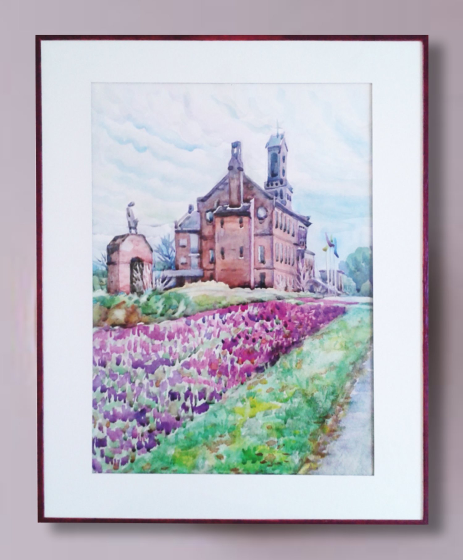 Artist: Zaure Kadyke - Title: spring in netherland - Medium: Watercolor - Year: 2018