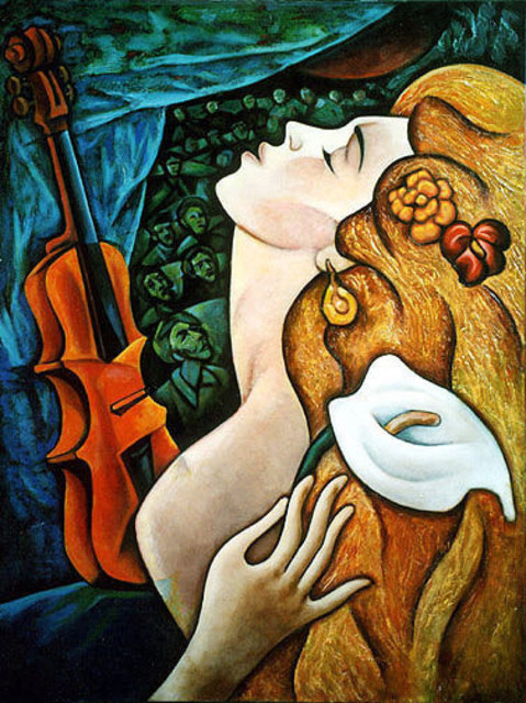 Zinovy Shersher  'Passion II', created in 2003, Original Painting Acrylic.