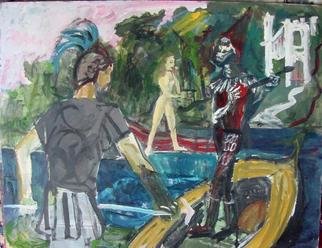 Artist: Dana Zivanovits - Title: Aeneas in the Stygian Marsh - Medium: Oil Painting - Year: 2004