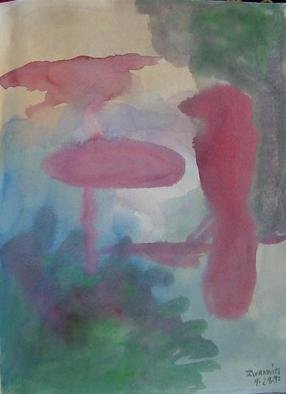 Dana Zivanovits: 'BIRD BATH', 1998 Watercolor, Birds.  Watercolor and acrylic on acid free sketch paper- a signed and dated Zivanovits original. Size 8 1/ 2