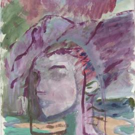 Dana Zivanovits: 'CLEOPATRA', 1998 Acrylic Painting, History. Artist Description:  Watercolor on acid free sketch paper- a signed and dated Zivanovits original ...