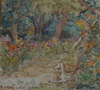 Dana Zivanovits: 'DIVERSION', 2007 Watercolor, Landscape.  Watercolor on all rag, acid free, Windsor Newton watercolor paper. A signed and dated Zivanovit's original.  ...