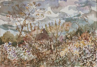 Dana Zivanovits: 'MEADOWLAND', 2010 Watercolor, Landscape. Artist Description:   This is a watercolor  drawn from life. A signed and dated Zivanovits'original done on Utrecht acid free all rag watercolor paper.  ...