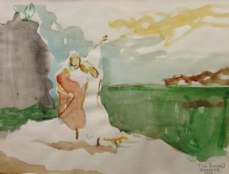Dana Zivanovits: 'TEMPEST', 1983 Watercolor, Theater. Artist Description:  Based on the play by Shakespeare. A early work in watercolor on sketch paper- a signed and dated Zivanovit's original ...