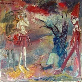 Dana Zivanovits: 'THE DUPE', 2003 Oil Painting, Fantasy.  Oil on streched canvas- a signed and dated Zivanovit's original. ...