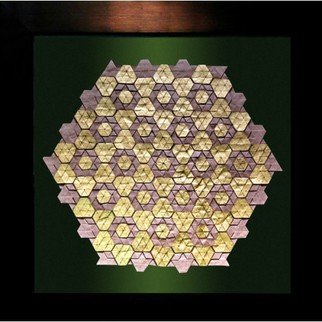 Parastoo Zomorrod: 'hexagon nesting', 2017 Paper, Geometric. origami, tessellation, hexagon, golden...