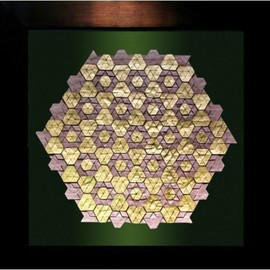 Parastoo Zomorrod: 'hexagon nesting', 2017 Paper, Geometric. Artist Description: origami, tessellation, hexagon, golden...