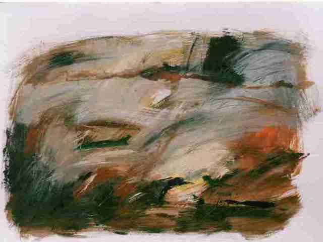 Artist Christa Skoff Oglan. 'Sienna Landscape' Artwork Image, Created in 2009, Original Painting Oil. #art #artist