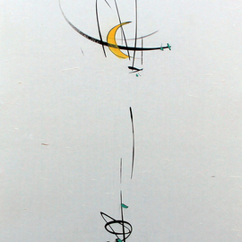 Min Zou: 'what is the essence', 2023 Ink Painting, Culture. Artist Description: What is the essence Like spinning notes,A fairy spirit in the bone.It seems to be swaying and colorful, simple and blurred.Stars and galaxies play music for it.Hidden in the day and night,Hidden in small flowers and grass,Hidden in the raging wind and ...