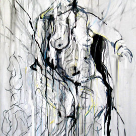 Zuzanna Kozlowska: '1', 2005 Acrylic Painting, Abstract Figurative. Artist Description: Original Acrylic on Canvas Life drawing from observation of nude ...