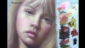 Artist Video Portrait painting using the Zorn Palette by Renso Castaneda