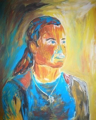 Alexander Hinovsi; Women 2, 2019, Original Painting Tempera, 50 x 70 cm. Artwork description: 241 Artwork is draw with acrylic paint. In symbolic stile. ...