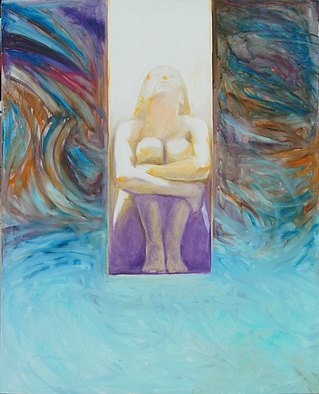 Angelo Bonito; Girl2, 2008, Original Painting Oil, 90 x 110 cm. Artwork description: 241   Girl study folded in the light  ...