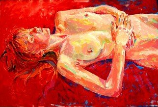Lawrence Buttigieg; Nude XXVIII Nude Lying On..., 2007, Original Painting Oil, 150 x 100 cm. 