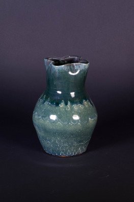 Alex Cavinee; Vase, 2017, Original Ceramics Wheel, 3.3 x 3.7 inches. Artwork description: 241 Red Stoneware ...