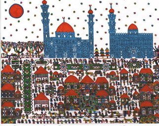 Adib Fattal; The Sultan Hasan Mosque I..., 2007, Original Drawing Marker, 50 x 36 cm. 