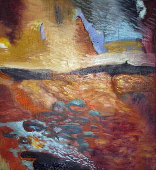 Andrew Stark; Surreal Landscape, 2006, Original Painting Oil, 24 x 24 inches. 