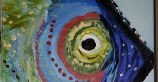 Faye Newsome; Mr Fish, 2019, Original Painting Acrylic, 16 x 20 inches. Artwork description: 241 He swims the sea and makes us smile. ...
