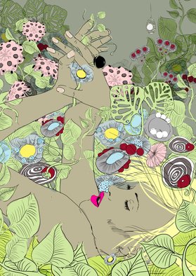 Agnieszka Sukiennik; Magic Garden, 2012, Original Digital Drawing, 100 x 115 cm. Artwork description: 241  Magic Garden is ispired by Apart jewellery. I Award  in Competition 