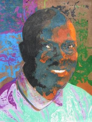 Abiodun Ijiyera; Self Portrait, 2012, Original Drawing Other, 24 x 18 inches. 