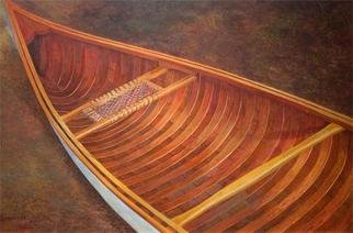 Alan Bateman; Canoe On Forest Floor, 2004, Original Painting Acrylic, 48 x 32 inches. 