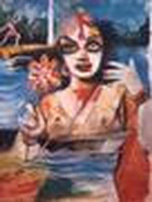 Albert Ashok; Memory, 2003, Original Painting Oil, 20 x 30 inches. Artwork description: 241  works by water and mixed media, here i wanted to portray a lady' s image which floats in mind . ...
