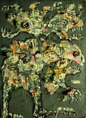 Mile Albijanic; The Fossil Record, 2010, Original Mixed Media, 65 x 85 cm. Artwork description: 241 the fossil record. . . fantassy. . . ...