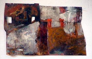 Aldo Bertolini; Schiele 4, 2010, Original Enameling, 20 x 30 cm. Artwork description: 241     Enamel on copper, based on Egon Schiele landscapes    ...