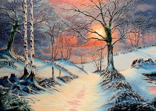 Alejandro Del Valle; Somewere In Argentina, 2017, Original Painting Acrylic, 70 x 50 cm. Artwork description: 241 trees, snow, sunshine, ice, water...