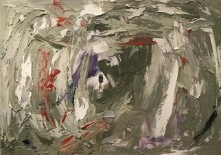 Alexandra Shatokhina; Composition 2, 2018, Original Painting Oil, 16 x 23 inches. Artwork description: 241 Collaboration with DJ Lobito Brigante, exploring influence of art ...