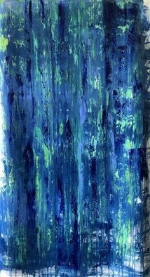 Alexandra Shatokhina; Waterfall, 2022, Original Painting Oil, 30 x 60 inches. Artwork description: 241 Water power...