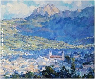 Alex Hook Krioutchkov; Soller Iii, 2019, Original Painting Oil, 46 x 38 cm. Artwork description: 241 Painting.  Oil on canvas. 46x38x2cm.One of a kind.  Signed.Painted borders.  No frame is required.  This work will ship flat in a sturdy, well- protected cardboard box. ...