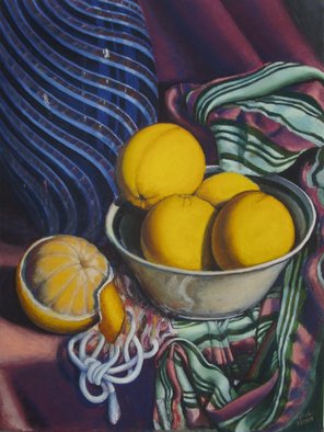 Alex Mirrington; Oranges, 2010, Original Pastel, 24 x 18 inches. 