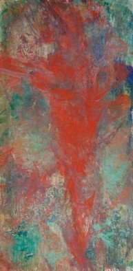 Aleksandra Rusremaj; Crucifixion, 2009, Original Painting Acrylic, 120 x 60 cm. Artwork description: 241      imagination, wall, life, enviroment,pop, colors,hue, jazzy, saturation,art, photography, color calibration          ...