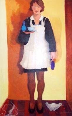 Alice Murdoch, 'Paige', 2005, original Painting Oil, 30 x 40  x 2 inches. Artwork description: 1911 graduate, class of 2004 serves tea...