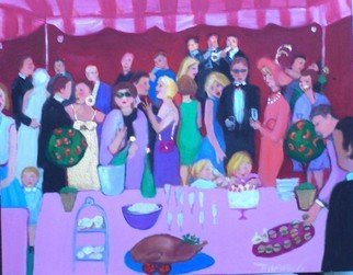 Alice Murdoch, 'Reception', 2006, original Painting Oil, 18 x 24  x 2 inches. Artwork description: 1911 Wedding reception...