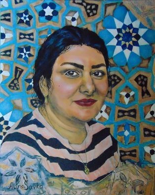 Alina Savko; Persian Beauty, 2020, Original Painting Acrylic, 40 x 50 cm. Artwork description: 241 It is a portrait of Persian lady in modern style. Acrylics on a stretched canvas 16 x 20 . ...