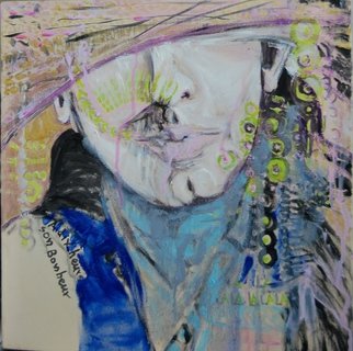 Alkistis Wechsler, 'Eros Conspirator', 2015, original Painting Oil, 40 x 40  cm. Artwork description: 2448  2013- 2014 a fantasy portrait inspired by a friend. a symbol, a metaphor and the beginning of a new Paris series . . . ...