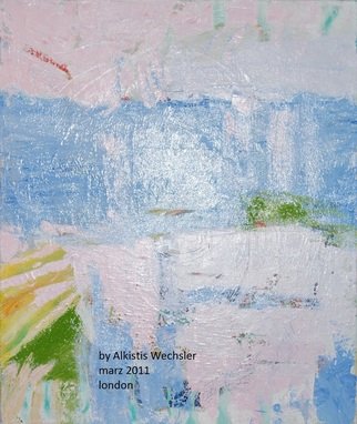 Alkistis Wechsler, 'Pastel Water World', 2011, original Painting Oil, 20 x 24  x 1 cm. Artwork description: 4863     finished this month of March. All made with a small and a large spatula - no brush!    ...