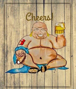 Aaron Mallery; Cheers, 2020, Original Drawing Pencil, 24 x 30 inches. Artwork description: 241 Illustration created for beer and wine drinkers and celebration...