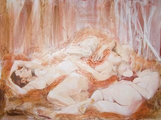 Amanda Scott; 3 Nudes Reclining     Wor..., 2006, Original Painting Other, 48 x 36 inches. Artwork description: 241 This piece is in progress for 2006. Acrylic and tissue paper on canvas...