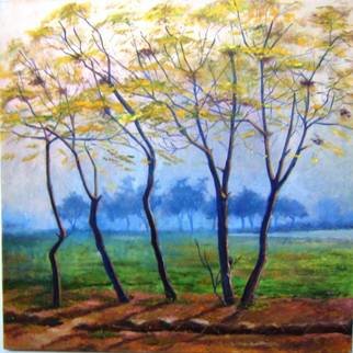 Amna Walayat; Before Spring, 2008, Original Painting Oil, 3 x 3 feet. 