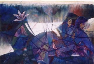 Amna Walayat; Lotus Series, 2003, Original Painting Oil, 2.5 x 2 feet. 