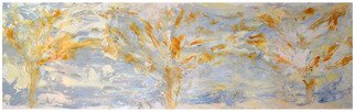 Ana Castro Feijoo; Trees, 2016, Original Mixed Media, 150 x 55 cm. Artwork description: 241  A mixed media inspirated in fall memories. I used resin, oil and ink, Is an expresionist abstract work...