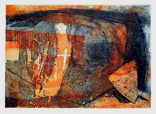 Ana Milosavljevic; Pukotina Vremena, 2011, Original Printmaking Other, 35 x 49 cm. Artwork description: 241  abstract, acryl, drawing, red, pasion, color, print, collograph, eching, ink,  ...