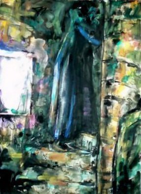 Anastasia Kashian; Eurydice Ascending A Stai..., 2012, Original Watercolor, 42 x 59.4 cm. 