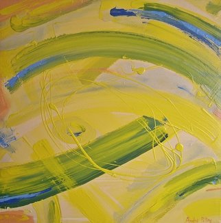 Andre Pillay; Canola Sensation, 2008, Original Painting Acrylic, 70 x 70 cm. Artwork description: 241 Canola Sensation - Invigorating abstract painting.  Yellow paint moving across canvas.  Imagined sensation of canola field landscape.  Painting on stretched canvas, ready to hang.  abstract painting, bold, fresh, contemporary, south african art, Pillay, yellow, hues, nature, atmospheric, colorful ...