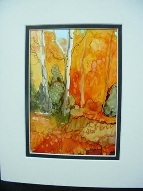 Andree Lisette Herz; Firewoods, 2013, Original Painting Ink, 5 x 7 inches. Artwork description: 241     . alcohol ink  painted with q tips on yupo               ...