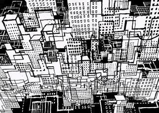 Andrew Mercer; Manhattan II, 2012, Original Printmaking Giclee, 36 x 30 inches. Artwork description: 241  A work based on the urban landscape. Different sizes available       ...