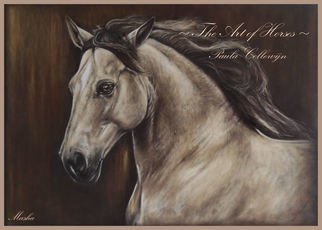 Paula Collewijn; Masha, 2017, Original Pastel, 70 x 50 cm. Artwork description: 241 Horse, horses, paard, paarden, cheval, pferd...